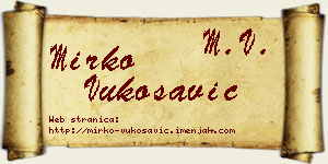 Mirko Vukosavić vizit kartica
